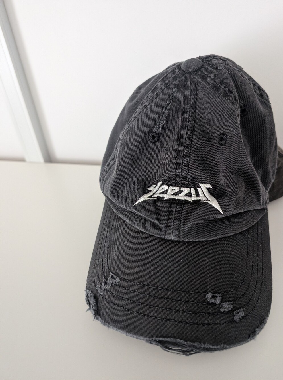 Yeezus Embroidered Factory Distressed Baseball Cap Hat